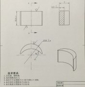 电机磁瓦图纸,磁瓦的尺寸二维图展示（图）