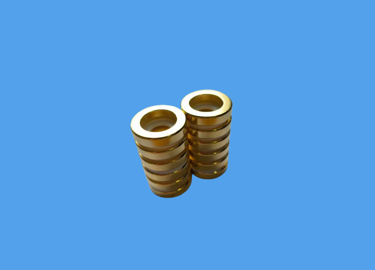 电镀24k真金钕铁硼磁铁环 30x6mm